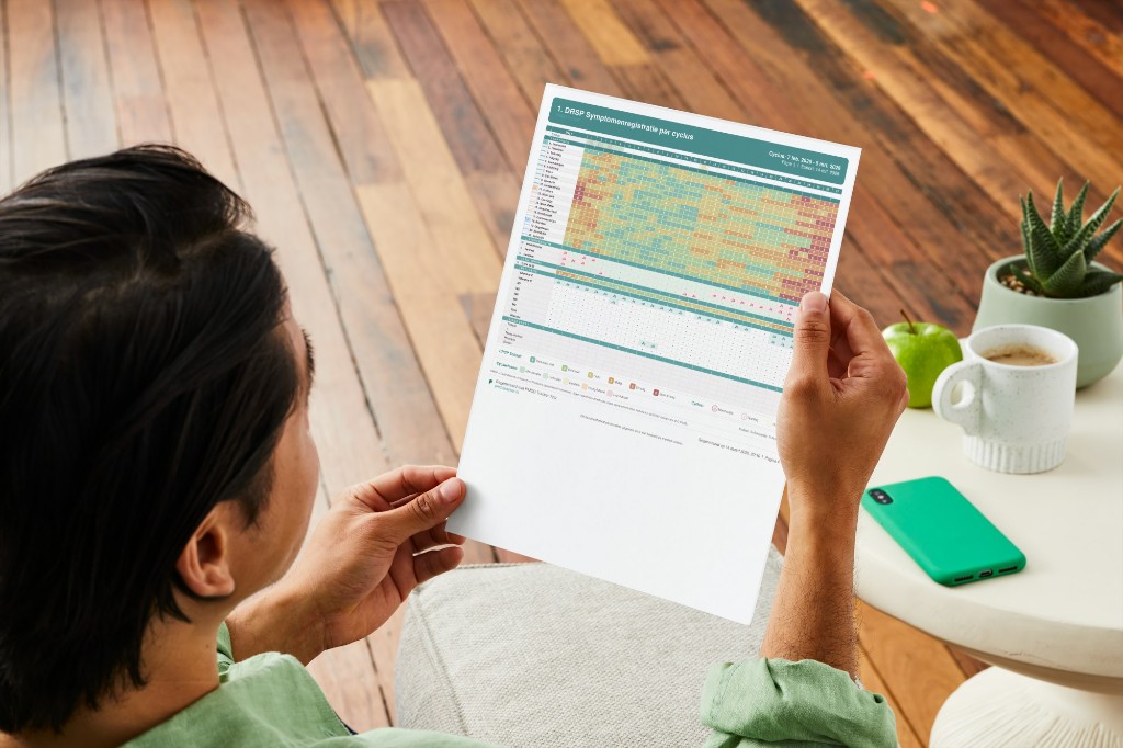 DRSP symptoomregistratie rapport, gestructureerde PDF voor je zorgverlener